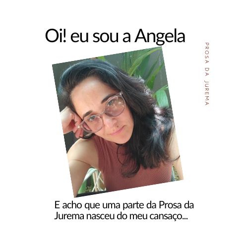 Retrato de Angela Patrícia Felipe Gama com apresentação pessoal e falando sobre a Prosa da Jurema, destacando comunicação autoral, identidade de marca e presença digital para pequenas empresas.
