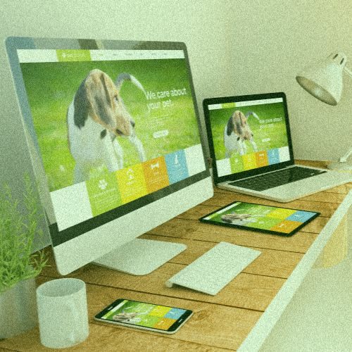 Imagem de site responsivo para criação de site de pequenas empresas.